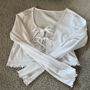white cardigan